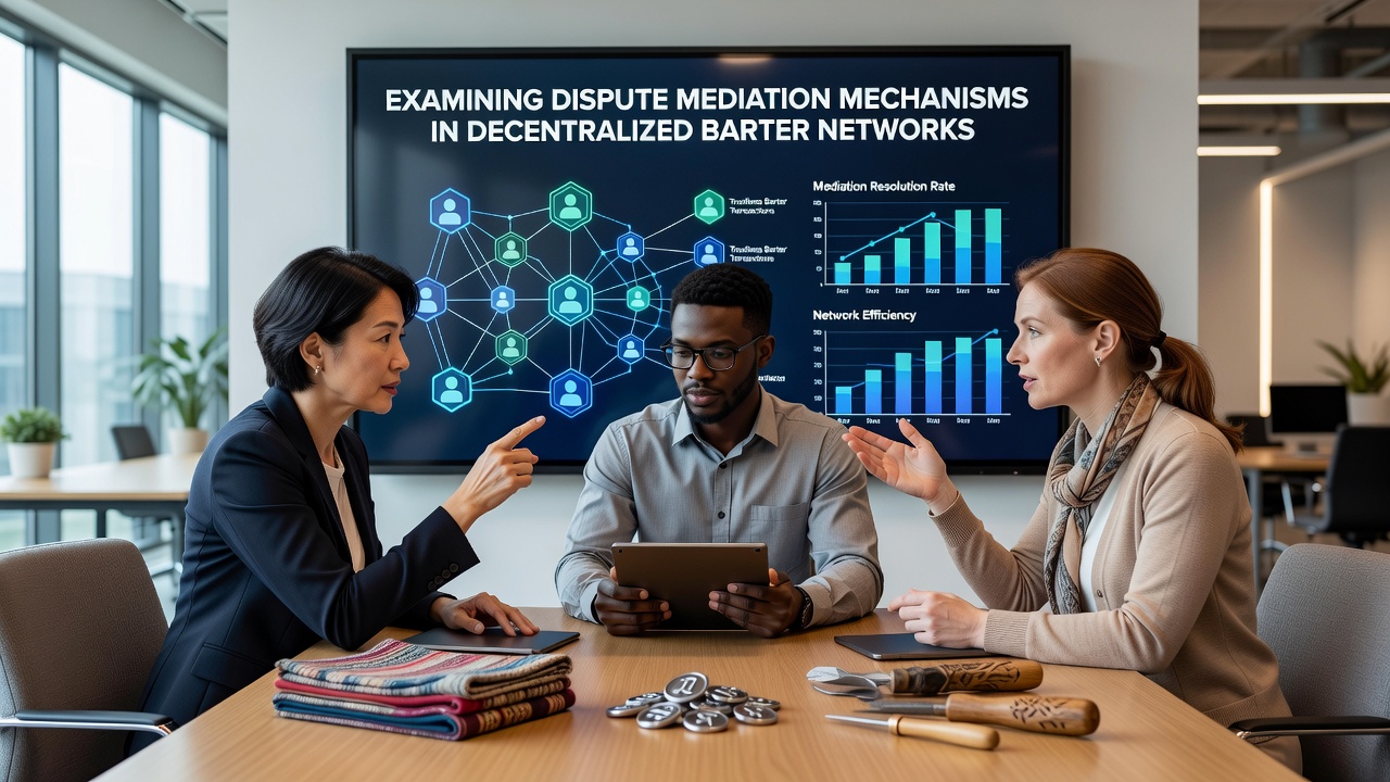 Examining Dispute Mediation Mechanisms in Decentralized Barter Networks